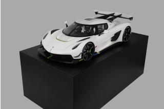 KOENIGSEGG JESKO WHITE 2019 GT Spirit 1:8 Resinemodell (Türen, Motorhaube... nicht zu öffnen!)